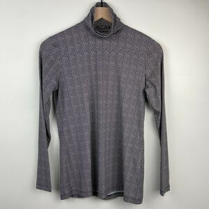 J.McLaughlin Catalina Cloth Shirt Womens XS Brown and Ivory Blouse Top Ladies